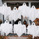 JOYIN 7 Pcs Halloween Hanging Ghost Decorations Outdoor, 19.6” Flying White Ghost Decor for Halloween Tree Front Yard Patio Lawn Garden Party and Holiday Décor