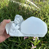 Personalized Garden Angel Statue Sympathy Gift Human Memorial Gifts, in Memory of Loved One, Bereavement Gifts, Custom Grave Markers Cemetery Stones Remembrance Stones Memorial Plaques