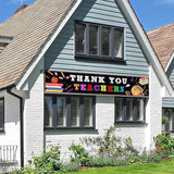 XIFAN Thank You Teachers Banner 98x19.2 Inches, Large Teachers Appreciation Week Hanging Decoration, Teacher's Appreciation Day Classroom Yard Sign Durable Backdrop Poster for Indoor Outdoor Fence Wall Decor