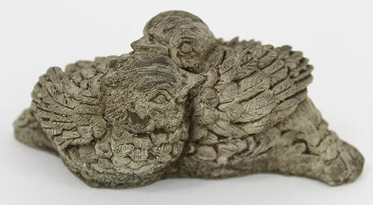 Nesting Birds Concrete Garden Statue Cement Figurine Bird Cast Stone Sculpture