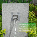 2 Inch 316 Stainless Steel Square Water Fountain Spout with Integrated Spray Baffle, Waterfall Spillway Scupper for Outdoor Decors, Pools, Ponds, Water Walls (Silver)