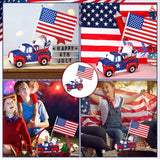 4th of July Garden Gnome Statues USA 250th Anniversary Table Decor Patriotic Resin Statues with American Flag Red White Blue Gnome Yard Figurine Centerpiece for Lawn Garden Patio Home Decor Gift