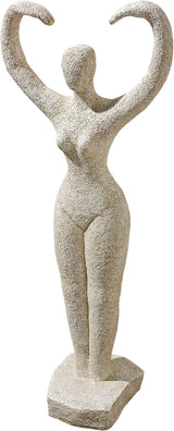 Design Toscano Neolithic Style Gaia Earth Mother Woman Indoor/Outdoor Garden Statue, 40 inches tall, Cast Stone Resin, Rough Stone Finish