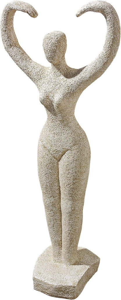 Design Toscano Neolithic Style Gaia Earth Mother Woman Indoor/Outdoor Garden Statue, 40 inches tall, Cast Stone Resin, Rough Stone Finish