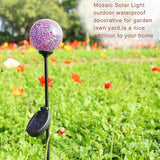VCUTEKA Solar Garden Lights - Mosaic Solar Lights Outdoor Decor Pathway Light Waterpoof LED Stake Light for Landscape Lawn Patio Yard Decoration 1 Pack