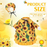 FuWeave Spring Sunflower Goose Outfit Lawn Porch Goose Clothes Costume 23" Geese Outdoor Patio Yard Lawn Art Decoration
