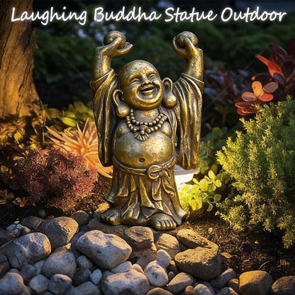 17" Laughing Buddha Statue Outdoor, Large Buddha Statue, Zen Garden Decor Gifts for Room/Patio/Deck/Porch Yard Art Decoration