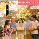 Mom Gifts Wind Chimes for Outside – Wind Chimes with Engraved Wooden Pendant for Mother, Mothers Day Birthday for Mom from Daughter Son, Garden Patio Hanging Keepsake Decor