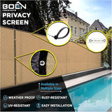 Boen - Backyard Privacy Screen Fence Covering 6' x 20' - Beige - Instant Outdoor Privacy Fence Screen for Any Metal, Chain Link, Wood Panels or Plastic Fencing - Shade & Block Wind Privacy Wall