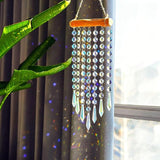13inch Hanging Crystal Prism Suncatcher Ornament for Christmas Tree Crystal Wind Chimes Colorful Glass Beads Chain Pendant Decorative Mobiles