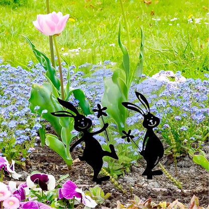 2-Pack Metal Garden Stakes, Outdoor Decoration, Garden, Patio Decoration, Suitable for Lawn, Patio or Flower Pot