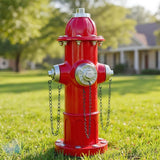 Realistic Resin Fire Hydrant Statue for Potty Training Dogs - Dog Fire Hydrant Pee Post, Weather-Resistant Garden Decor,Outdoor Garden & Lawn Ornament (Only Suitable for Small Dogs;13.1In)