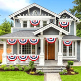 2x4 Ft American Bunting Flags Outdoor, USA Pleated Fan Flag for Outside, 4th of July Decorations Memorial Day Patriotic Flags Bunting Outdoor Indoor Decor (Set of 3)
