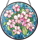 Stained Glass Suncatchers Window Hanging, Flowers Sun Catchers Indoor Window Stained Glass Hanging Garden Decor, Birthday Gifts for Mom Grandma Aunt Sister Bestie 7.8 in