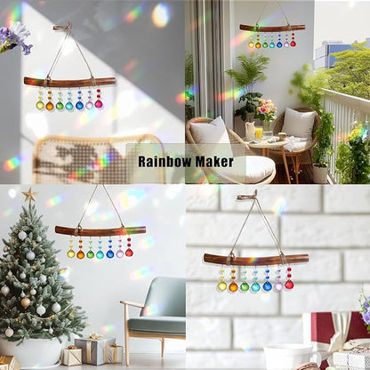 Crystal Suncatchers Colorful Prism Balls Hanging Sun Catchers Rainbow Maker Light Catcher for Window Home Garden Christmas Day Party Wedding Decoration