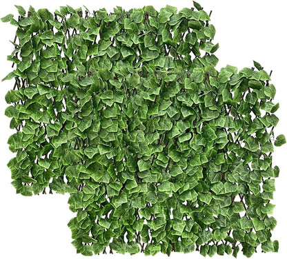 Expandable Fence Privacy Screen for Balcony Patio Outdoor,Decorative Faux Ivy Fencing Panel,Artificial Hedges (Single Sided Leaves)……
