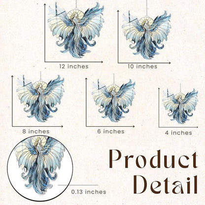 Acrylic Suncatcher Indoor Colorful Window Hanging Ornament Outdoor Sun Catcher Panel for Home Decor Car Garden Gift Colorful Angel Acrylic Suncatcher
