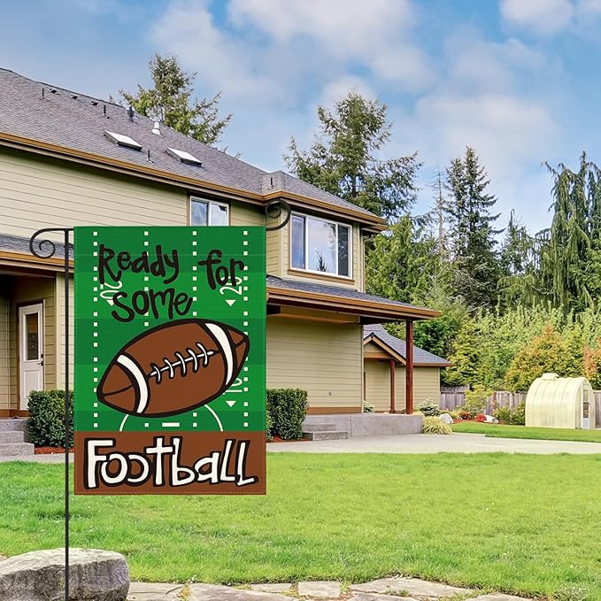 AVOIN colorlife Ready For Some Football Garden Flag 12x18 Inch Double Sided, The Big Game Sunday Yard Outdoor Flag