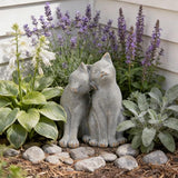 Cat Garden Statues Outdoor Cat-Figurines - Garden Decorations 8.5 x 8 x 10.5 in Resin Kitten Couple Sculpture Cats Statue for Farmhouse Outside Backyard Lawn Gift for Kitten Lovers Newman House Studio