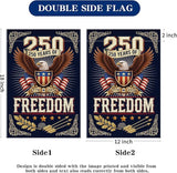 250 Anniversary USA Garden Flag, 4th of July Garden Flag America Patriotic Banner 250 Years of Freedom Yard Sign Eagle Design Double-Sided Waterproof 1776-2026 Commemorative Flag 12x18 Inch