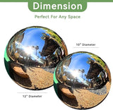 Lily's Home 12 Inch Stainless Steel Gazing Globe Mirror Ball, Colorful and Shiny Addition to Any Garden or Home, Ideal As a Housewarming Gift, Silver