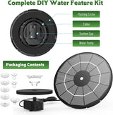 AISITIN 3.5W Solar Fountain Pump Upgraded 2026, Solar Water Fountain DIY Kit with 8 Nozzles & 3 Fixed Bracket & 9.8ft Cord for Garden, Bird Bath, Ponds, Fish Tank, Aquarium, Courtyard and Outdoor