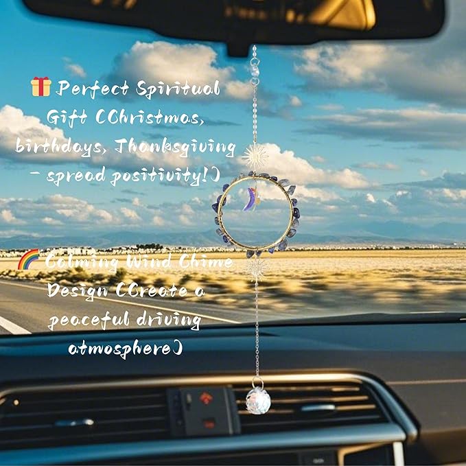 Crystal Rear View Mirror Car Charms | Crystal Sun Catcher | Car Hanging Accessories for Women Men | Dream Catcher Decor | Unique Gift Idea(Lasurite)