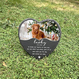 EBONY Personalized Pet Memorial Garden Stones for Dog or Cat Headstone Custom Pet Memorial Stone Customize with Name and Date Message Gift for Loss of Dog & Cat Lover (Heart)
