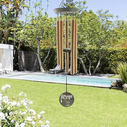 ASTARIN Memorial Tree of Life 36" Wind Chimes, Personalized Name Sympathy Wind Chime, in Memory of Loss Mom Loved One, Large Deep Tone Bereavement Windchimes for Outside Clearance(Produced in USA)