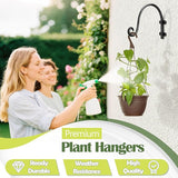 AJART Hanging Plant Hanger Outdoor: Bird Feeder Hangers for Outside - 8 inch Plant Hooks for Hanging Flower Baskets 2 Pieces