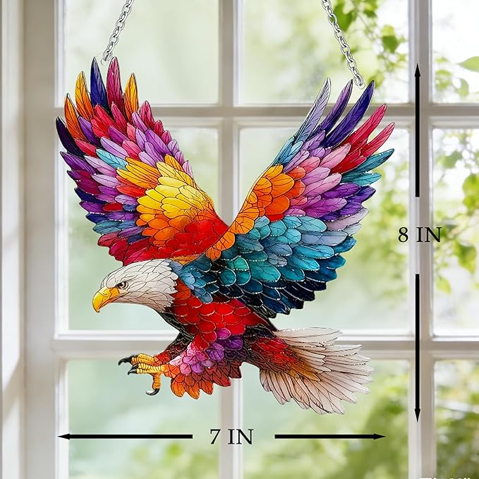 Eagle Suncatcher Ornament, Eagle Suncatcher for Window, Bird Suncatcher for Patio/Mom/Window
