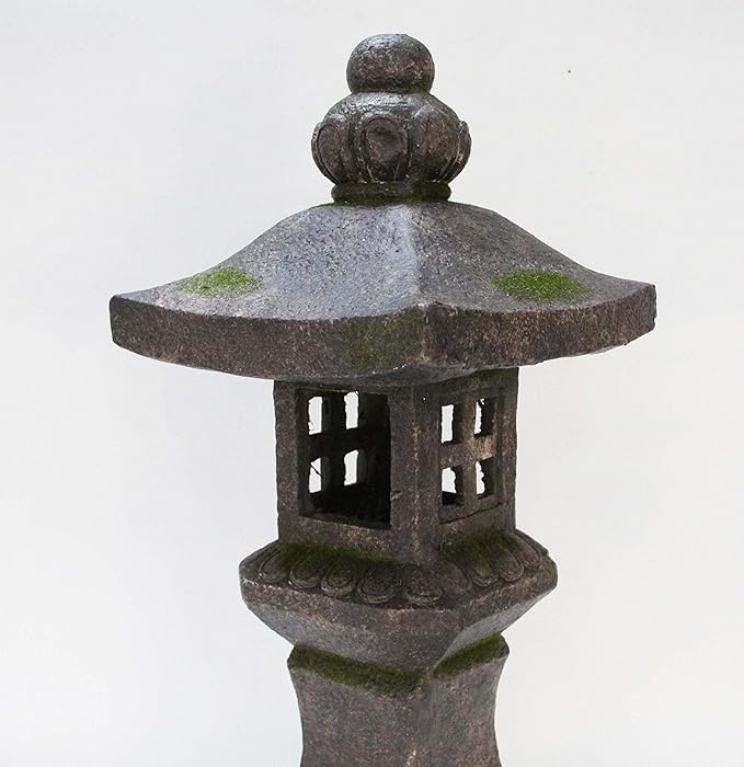 Hi-Line Gift 27IN Grey Stone Pagoda Lantern