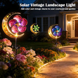 SunKite Spinner Windmill Moon Outdoor Lights Waterproof,Solar Moon Garden Light Outdoor Decorative Stakes Lights Yard Garden Patio Lawn Pathway Decoration Gifts Grandma Mom