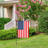 HOOSUN 10 Pack Garden Flags Clips And Stoppers,Tiger Clips For Garden Flag Holder,Rubber Stoppers Yard Flag Holder Clip for Small Flags Pole 4th of July Accessories