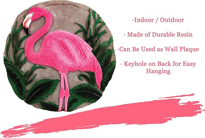 Spoontiques - Garden Décor - Flamingo Stepping Stone - Decorative Stone for Garden