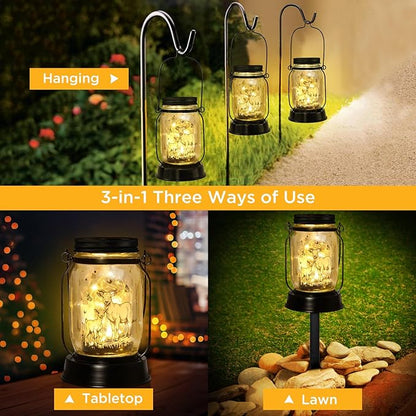 kyoryuger Goat Gifts for Women/Men Goat Solar Lanterns Mom Birthday Animal Lovers Lantern Animal Memorial Lights Solar Garden Decoration for Yard, Patio,Backyard,Porch Torches