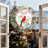 Cardinal Wind Spinners Outdoor - 3D Metal Hanging Decor for Garden Patio Porch Indoor Home 12 Inch Kinetic Spinning Yard Art Ornaments Christmas New Year Birthday Gifts for Women Mom Grandma