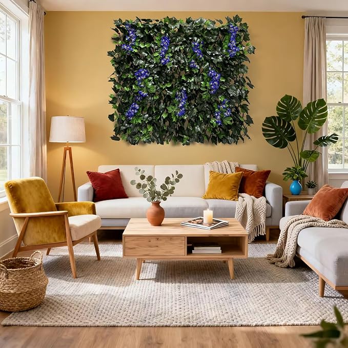 Artificial Expandable Ivy Privacy Fence Screen,Adjustable Size,Dense Leaf Panel,Perfect for Balcony,Garden,Fence Cover and Green Wall Decoration