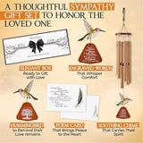 32 Inch Hummingbird Memorial Wind Chimes Outdoor, Sympathy Gifts for Loss of Loved One, Memorial Gifts for Loss of Mom, Sympathy Wind Chimes for Mother, Father, Brother, Sister