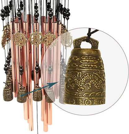 Outdoor Indoor 28 Metal Tube Wind Chime with Copper Bell Large Windchimes for Patio Garden Terrace W Fengshuisale Red String Bracelet W3089