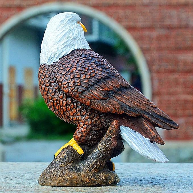Cute Statues Garden and Yard Statue Bald Eagle Hanging Bird Backyard Decor