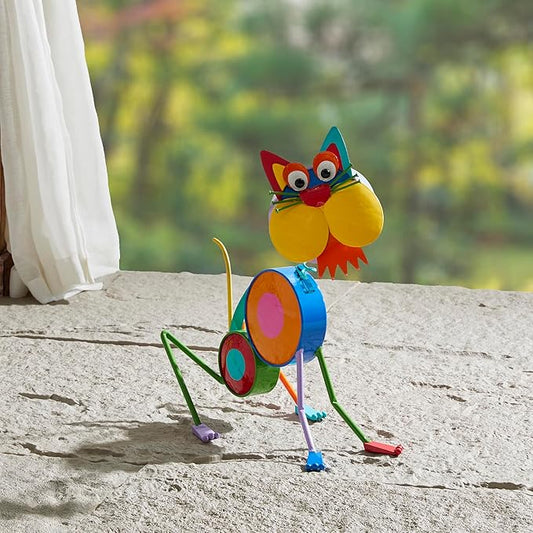 Glitzhome Metal Novelty Garden Statue Outdoor Decoration