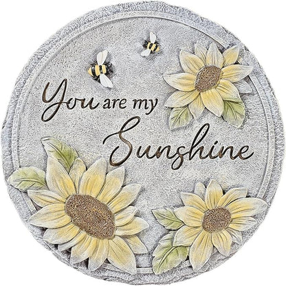 Roman 12” Garden Stepping Stone – “You are My Sunshine” Decorative Outdoor Stone – Inspirational Yard Art, Garden Pathway Decor, Gift for Loved Ones