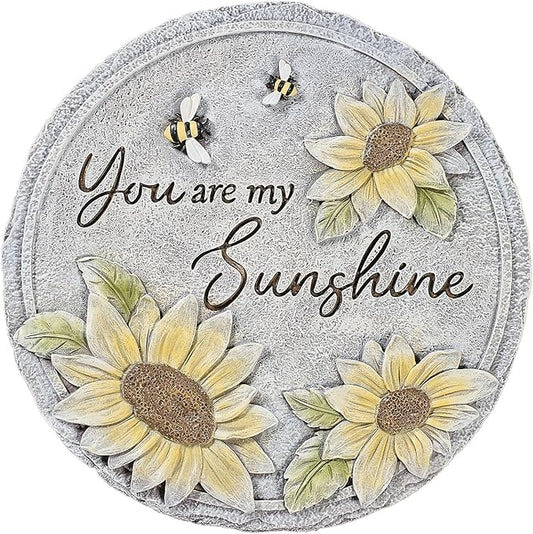 Roman 12” Garden Stepping Stone – “You are My Sunshine” Decorative Outdoor Stone – Inspirational Yard Art, Garden Pathway Decor, Gift for Loved Ones