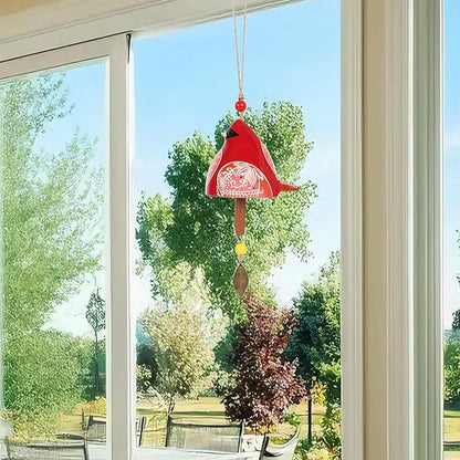 Cardinal Wind Chimes for Outside and Indoor, Ceramic Bird Song Hanging Windchimes, Gifts for Mom, for Rustic Music Garden Backyard Church Decoration Porch Outside Outdoor Festival Memorial Gift