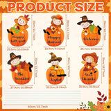 6 Pcs Thanksgiving Scarecrow Yard Stakes Harvest Outdoor Decorations with Stakes for Lawn Garden Porch Thanksgiving Decor Holiday Yard Signs