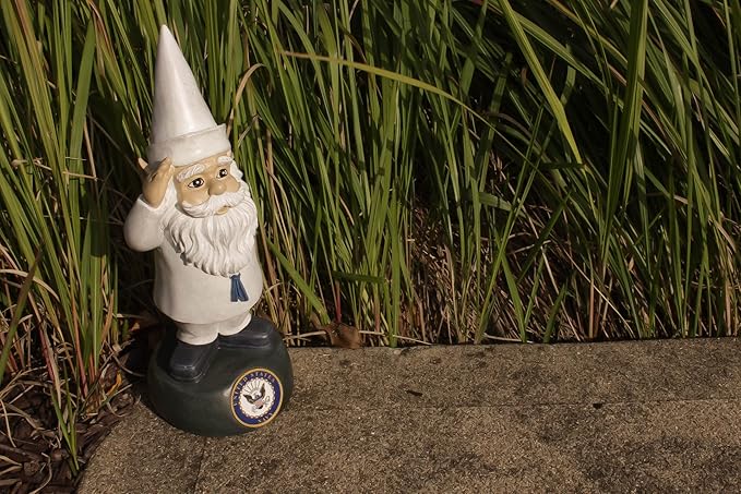 Red Carpet Studios Officially Licensed Military Garden Gnome, 13.25" Tall, United States Navy