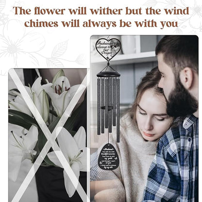 Memorial Gifts for Loss of Husband, Prayer Angel Sympathy Wind Chimes, Loss of Husband Sympathy Gift - A Gift to Express Condolence, Bereavement, Comfort, Remembrance and Healing