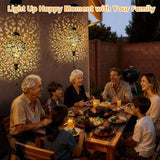 Solar Lanterns Outdoor Waterproof, Garden Decor for Yard, Moroccan Hanging Lantern Solar Garden Lights Decorations for Patio Lawn Porch Outside Decorative Christmas Birthday Gift Mom Grandma Women