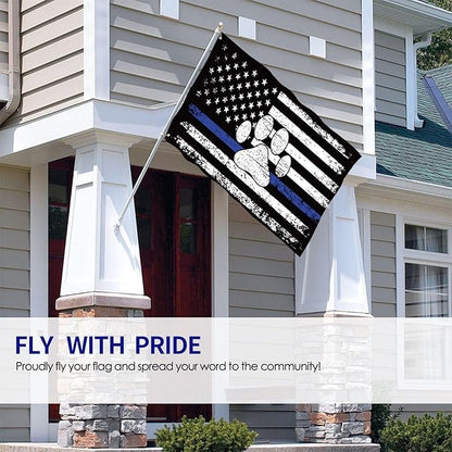 American Police Dog Flag 3 X 5 Ft Police K9 Flag Polyester with Brass Grommets For Lawn Patio Yard Garden Home Outdoor Decor Fade Resistant Banner